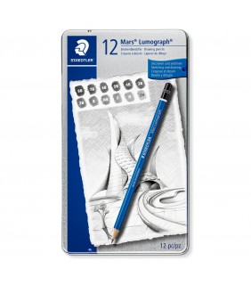Staedtler Mars Lumograph tin of 12 degrees
