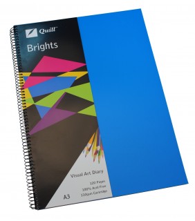 Quill Visual Art Diary PP 110gsm A3 120 Pages - Frost