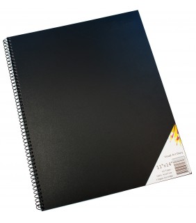 Quill Visual Art Diary PP 110gsm 11 x 14 120 Pages - Black