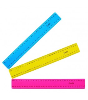 Bantex Plastic Ruler 30cm - Assorted Fluoro