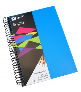 Quill Visual Art Diary PP 110gsm A5 120 Pages - Marine Blue