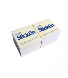 Stick On Notes 76mm x 76mm 12 Pads x 100 Sheets - Yellow