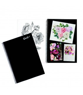 Quill Visual Art Diary PP A4 120 Pages - Black and White