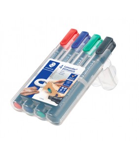 Staedtler Lumocolor permanent marker chisel point assorted colours