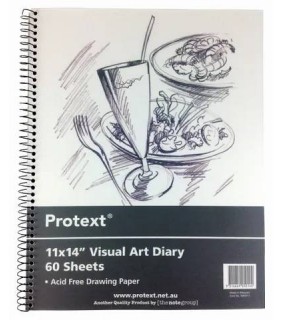 Protext Visual Art Diary 356x280mm 110gsm 120pg - Clear cover