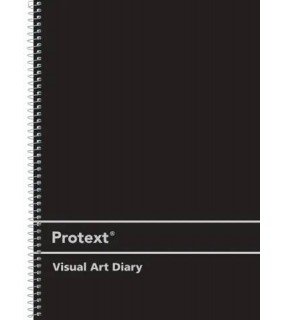 Protext Visual Art Diary A4 110gsm 120pg - Black cover