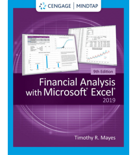 Cengage Learning Financial Analysis with Microsoft Excel
