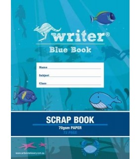 Writer Blue Book Scrap Book 72Pg Board Cover