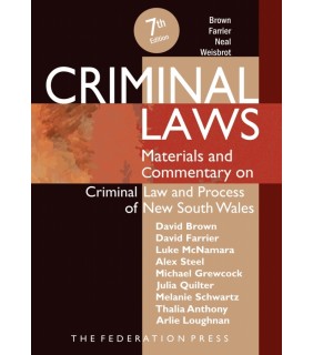 Federation Press Criminal Laws 7th edition