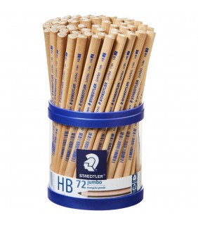 staedtler natural jumbo triangular pencil HB cup 72