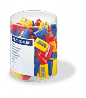 Staedtler Plastic single hole sharpener assorted tub of 100