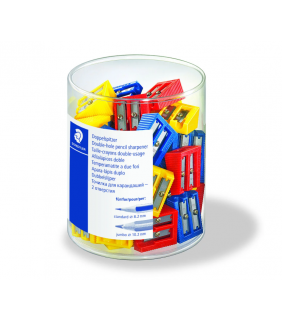 Staedtler Plastic double hole sharpener assorted tub of 50