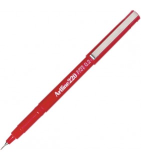 Pen Fineline 0.2mm Artline 220 Red Single