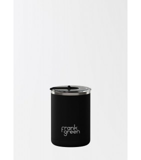 Ceramic Coffee Cup with Hinged Lid - Midnight