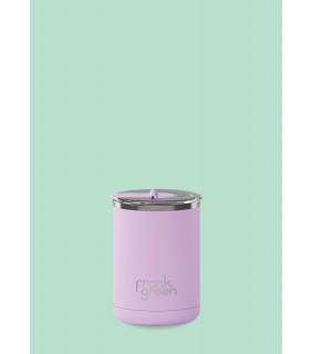 Ceramic Coffee Cup with Hinged Lid - Lilac Haze