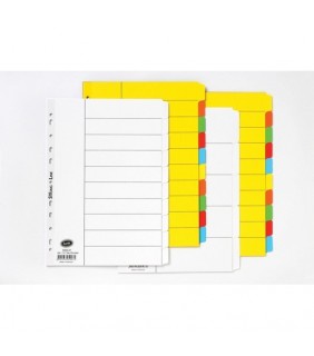 Marbig DIVIDERS A4 MANILLA 10 TAB REINFORCED STRIP WHITE