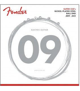 Fender Super 250 Guitar Strings, Nickel Plated Steel, Ball End, 250