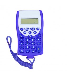 Calculator On Lanyard Blue