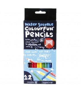 Micador Coloured Pencils 12s Colourfun Water-Soluble