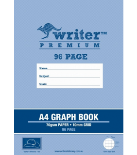 Writer Premium A4 96Pg 10Mm Graph Book