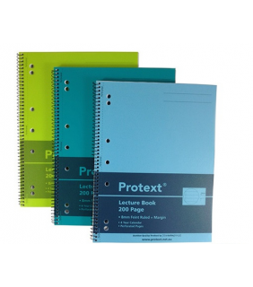 Protext A4 200Pg Spiral Poly Lecture Book Mixed Colours