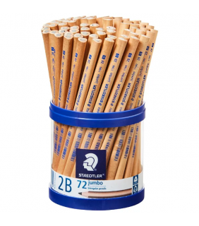 staedtler natural jumbo triangular pencil 2B cup 72