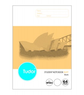 Tudor Student Notebook NSW 250x175mm Ruled 8mm/Blank 64p