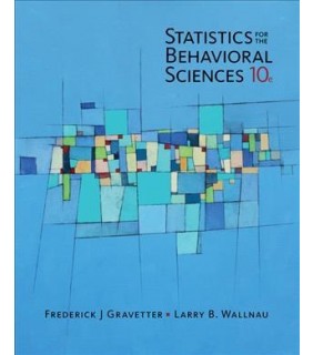 Cengage Learning Statistics for The Behavioral Sciences