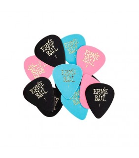 Ernie Ball Guitar Picks Thin Assorted Colour Bag of 12