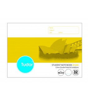 Tudor Student Notebook NSW 175x240mm Double Ruled 12mm 32p