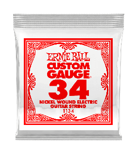Ernie Ball Guitar Strings Nickel Wound Electric .034 Gauge