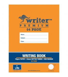 Writer Premium Writing Book 64pg 24mm dotted thirds + margin