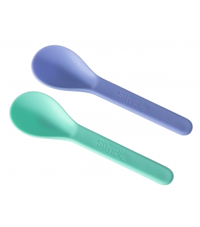 Spencil Snack Attack Box Spoon Set 2pk - Mint/Periwinkle