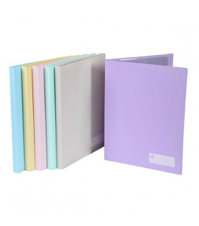 Marbig NON-REFILLABLE DISPLAY BOOK 20 POCKET PASTEL ASSORTED