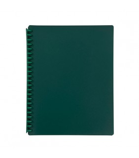 Marbig REFILLABLE DISPLAY BOOK 20 POCKET DARK GREEN