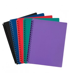 Display Book A4 Assorted Colours 20 Pocket Refillable