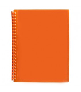 Marbig CLEARVIEW REFILLABLE DISPLAY BOOK 20 POCKET ORANGE