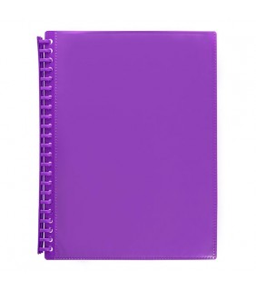 Marbig CLEARVIEW REFILLABLE DISPLAY BOOK 20 POCKET PURPLE