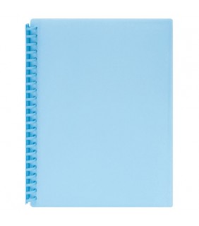 Marbig CLEARVIEW REFILLABLE DISPLAY BOOK 20 POCKET PASTEL BLUE