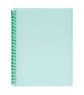 Marbig CLEARVIEW REFILLABLE DISPLAY BOOK 20 POCKET PASTEL GREEN