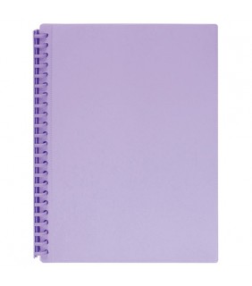 Marbig CLEARVIEW REFILLABLE DISPLAY BOOK 20 POCKET PASTEL PURPLE