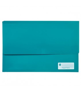 Document Wallet F/C Polypick Touch Fastener Teal Marbig
