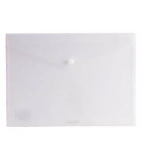 Osmer A4 DOCUMENT WALLET W/  BUTTON - CLEAR