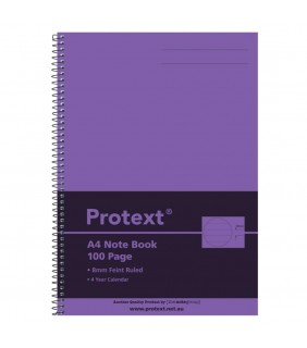 Protext A4 100pg PP Note Book Purple
