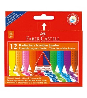 Faber- Castell Crayon Faber Castell Wax Jumbo 12Pk