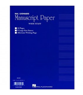 Hal Leonard Wide Staff Manuscript Book 32p
