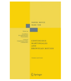 Springer ebook Continuous Martingales and Brownian Motion