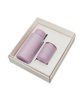 frank green Large Essentials Gift Set - Hinge Lilac Haze 12oz Cup & 34oz