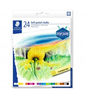 Staedtler soft pastel chalks box of 24 assorted colours