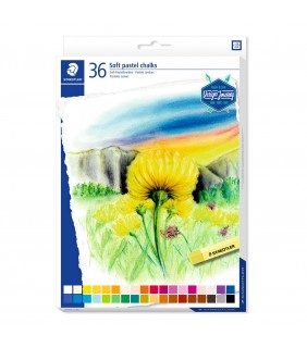 Staedtler soft pastel chalks box of 36 assorted colours